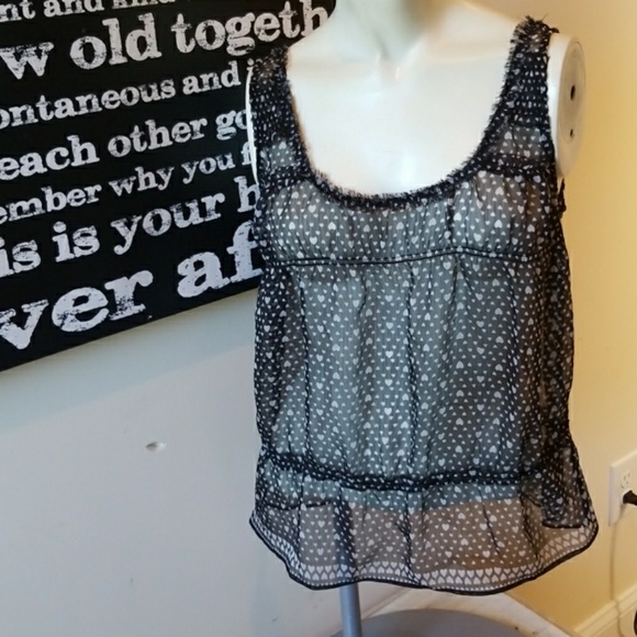 American Eagle Outfitters Tops - 💋3/$24💋AEO SHEER HEART TANK